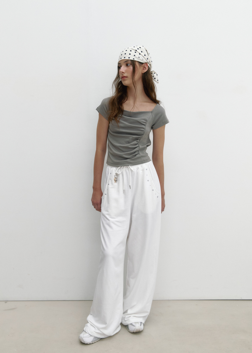 バックスリットシャーリングTシャツ (グレー) | ASURA | HANA(ハナ) #6