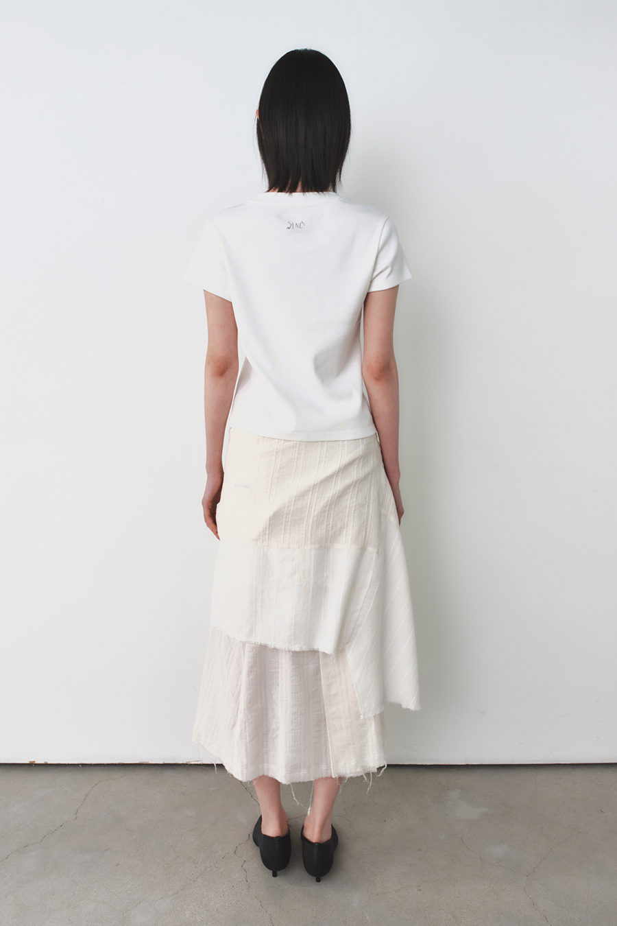 ドローイング フィット Tシャツ ホワイト | INSILENCE | HANA(ハナ) #4