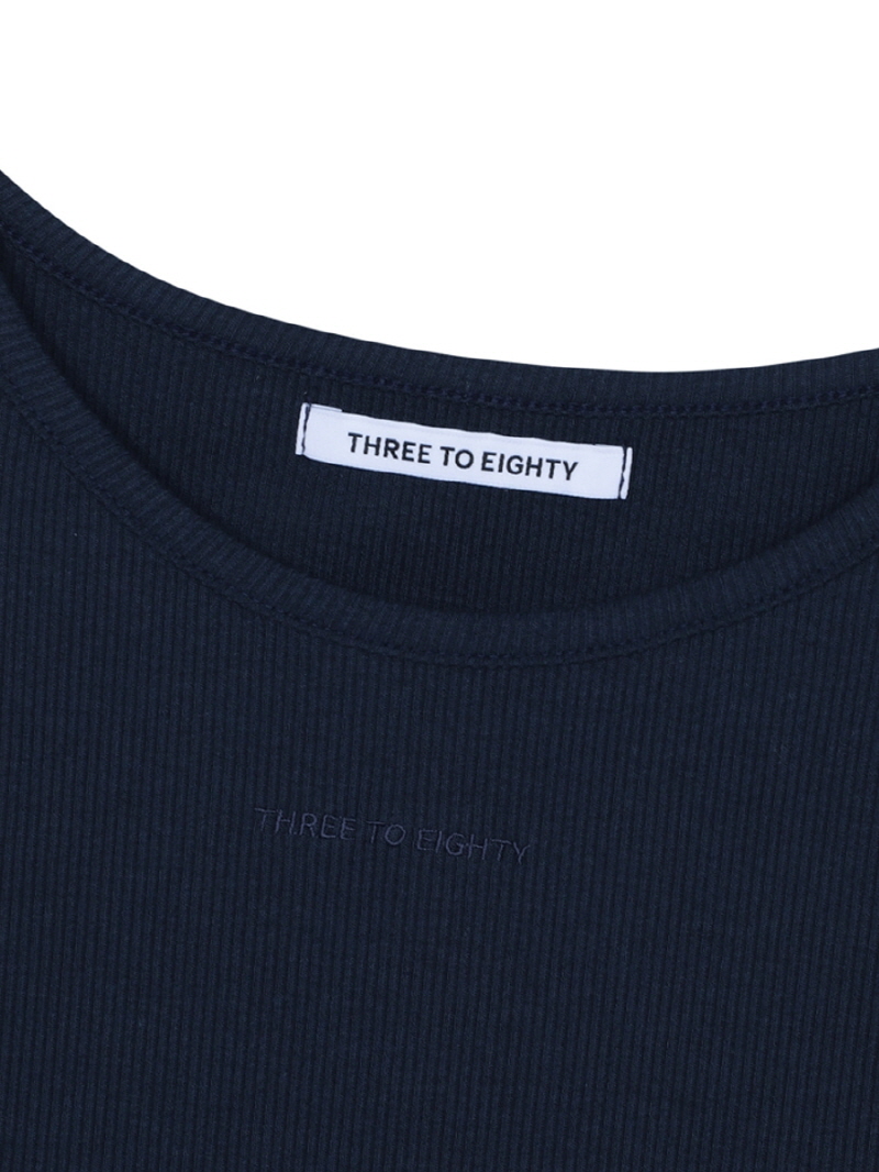 ノットストラップレイヤードTシャツ（ブラウンネイビー） | THREE TO EIGHTY | HANA(ハナ) #4