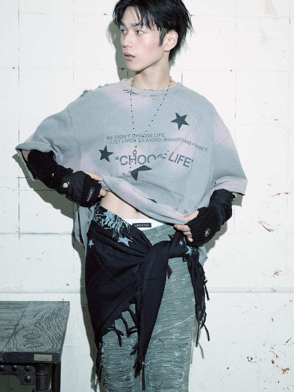 ディストレスト クラック ローライズパンツ_[カーキ] | LECYTO | HANA(ハナ) #7