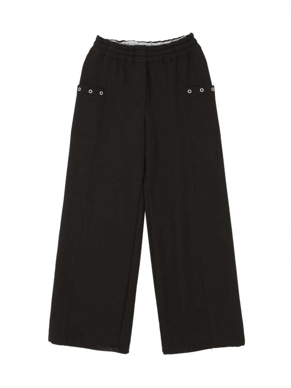 フリースカラーフリップスウェットパンツ (ブラック) | ASURA | HANA(ハナ) #13