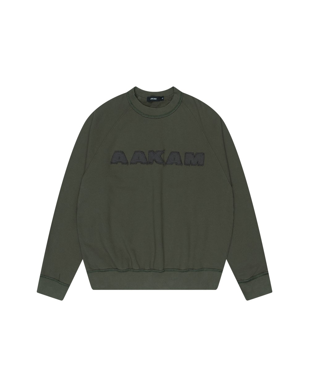 ロゴパッチラグランスウェットシャツ（カーキ） | AAKAM | HANA(ハナ) #3