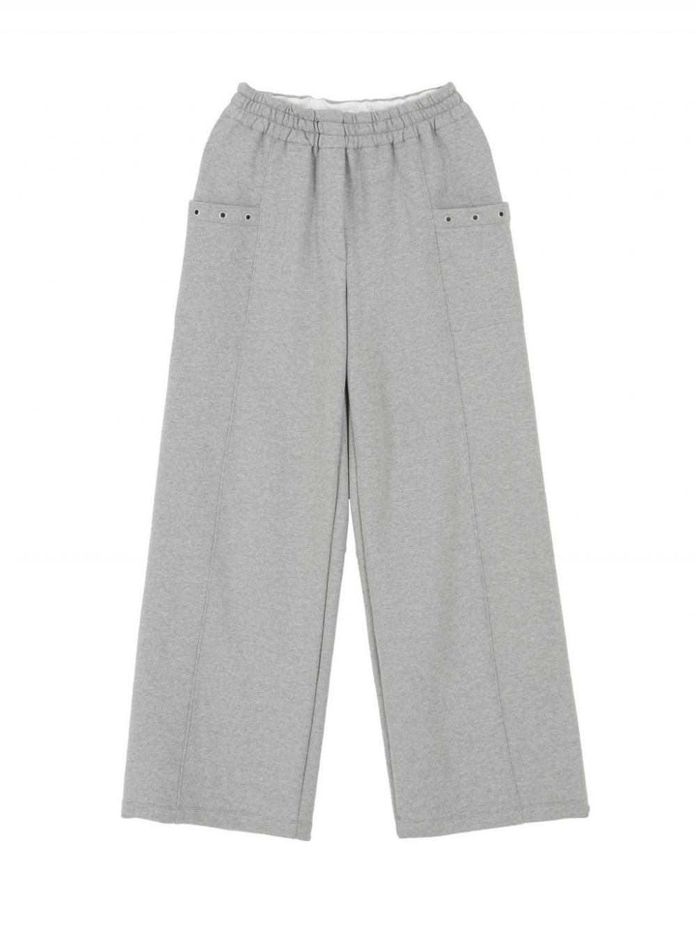 フリースカラーフリップスウェットパンツ (メランジグレー) | ASURA | HANA(ハナ) #13