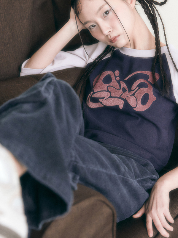 プリントラグランTシャツ（ピンク） | ONSKA | HANA(ハナ) #17