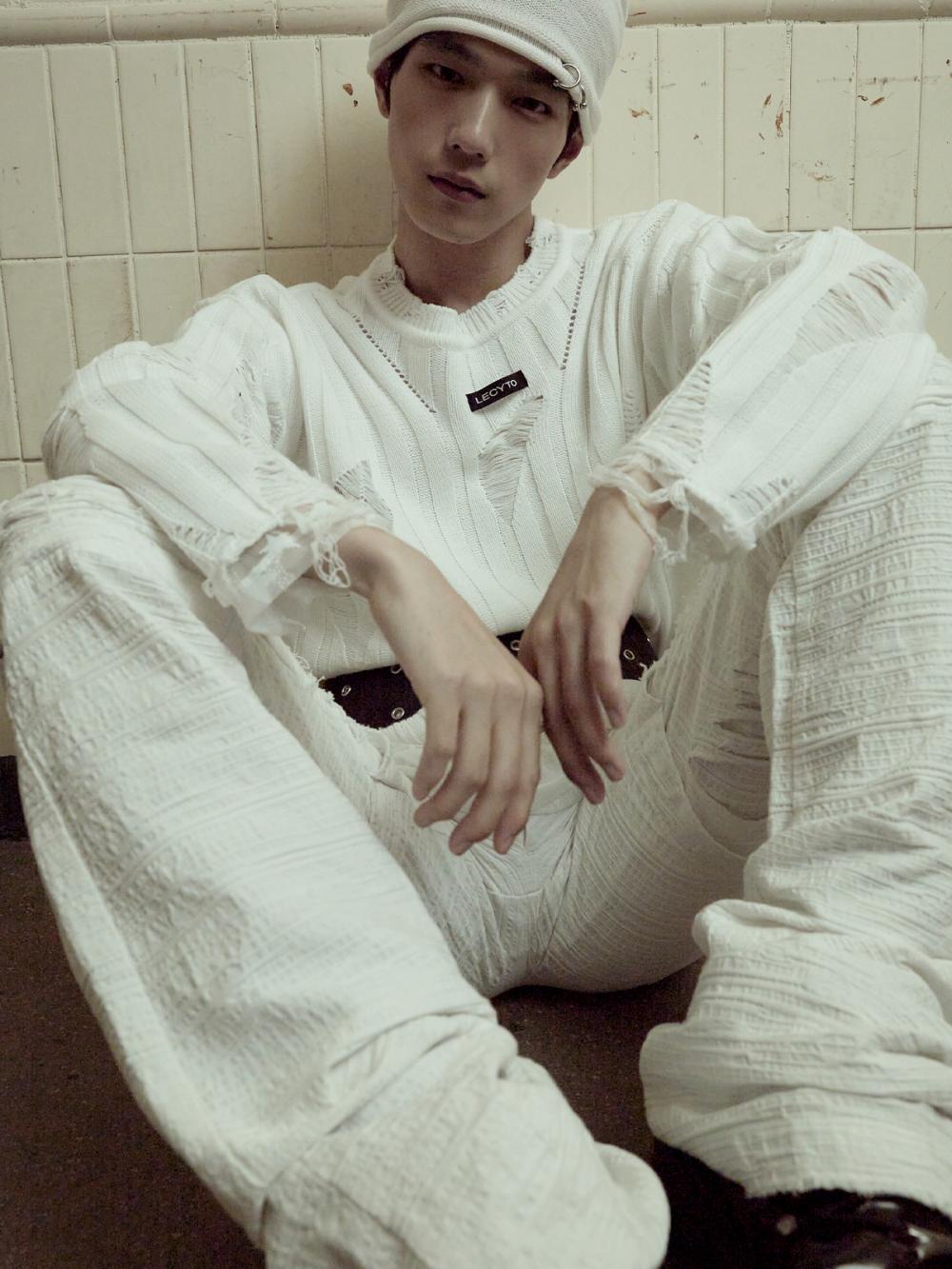 ディストレスト クラック ローライズパンツ_[ホワイト] | LECYTO | HANA(ハナ) #8