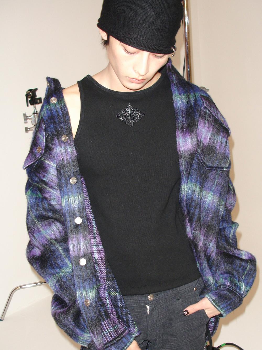 チェック ウール オーバーシャ​​ツ ジャケット_[ネイビー] | LECYTO | HANA(ハナ) #15