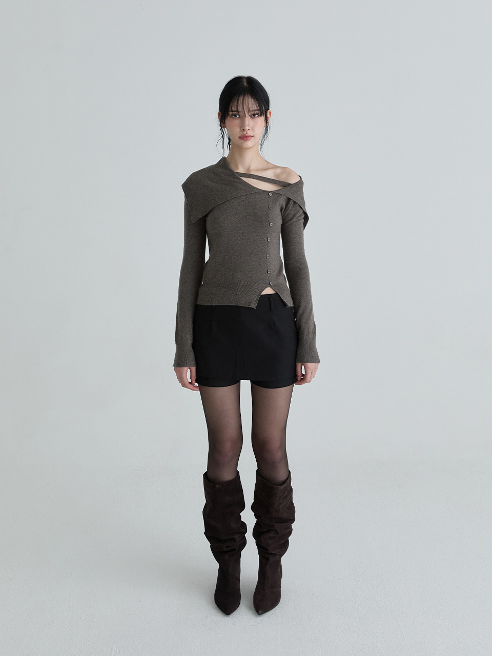 セーラーストラップニット(チャコール) | Not your rose | HANA(ハナ) #7