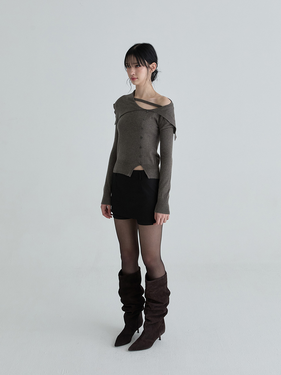 セーラーストラップニット(チャコール) | Not your rose | HANA(ハナ) #8