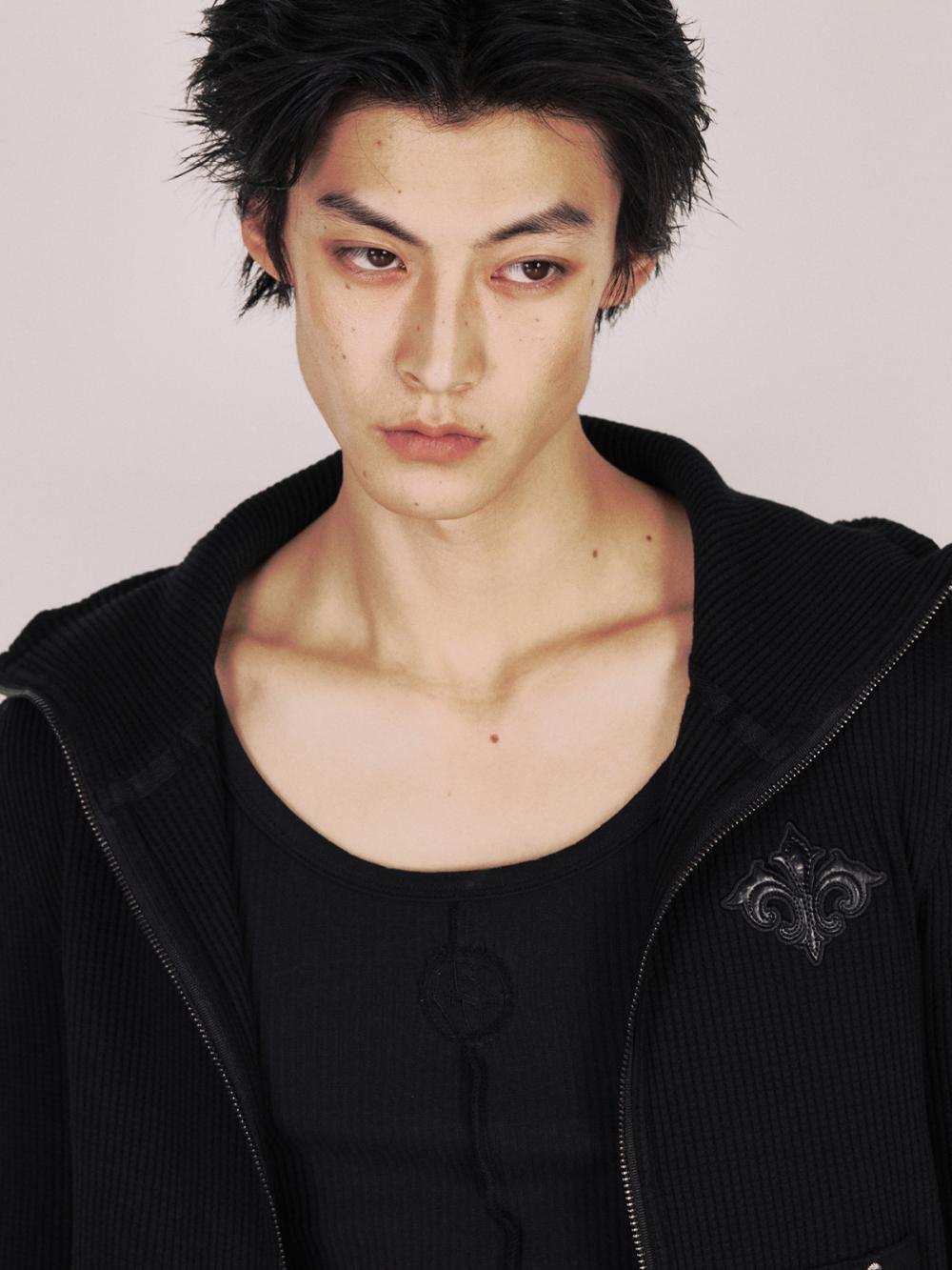 マジェスティ ワッフル フーディー ジップアップ_[ブラック] | LECYTO | HANA(ハナ) #2