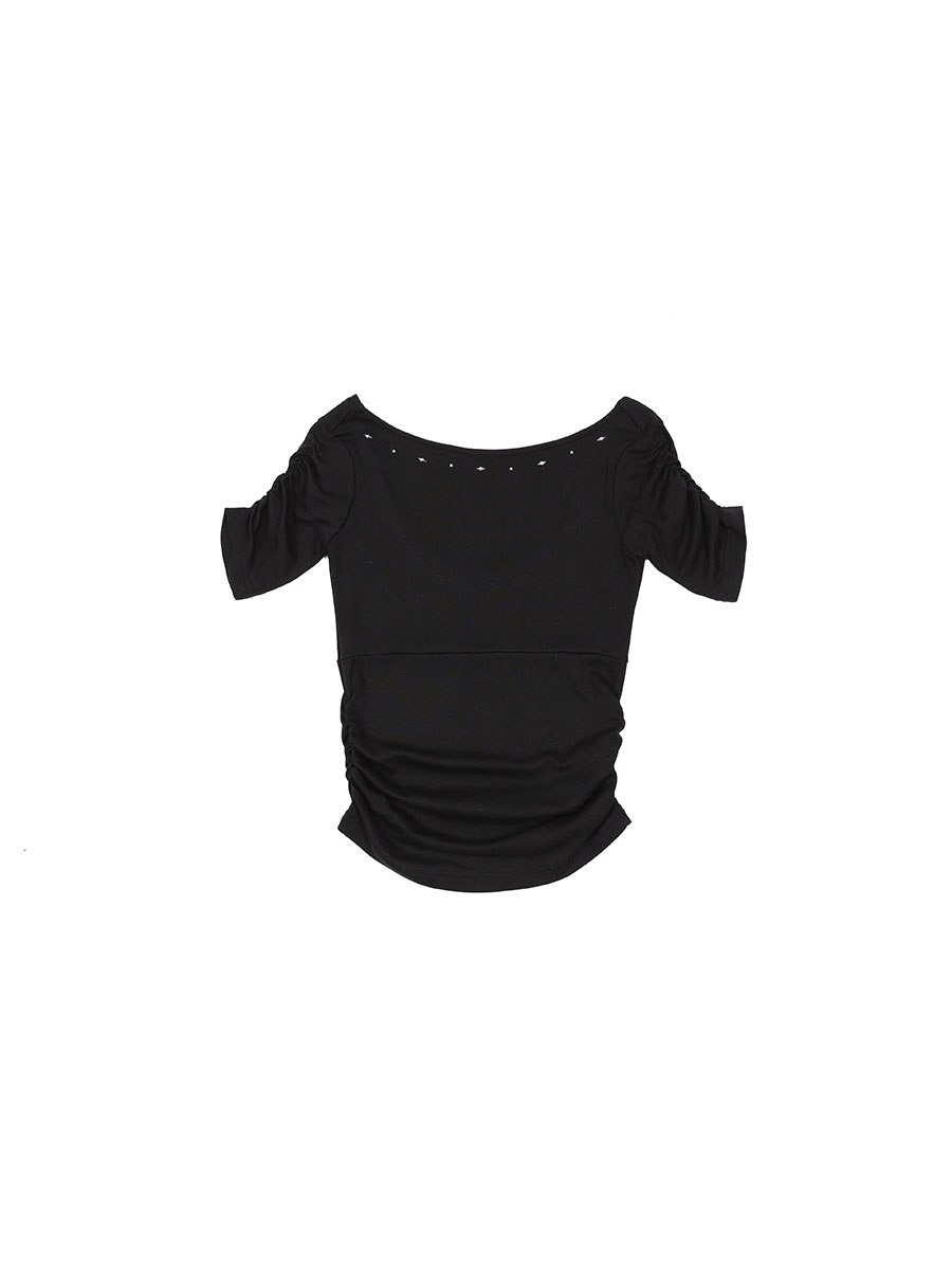 キュービックバックレスTシャツ (ブラック) | ASURA | HANA(ハナ) #9