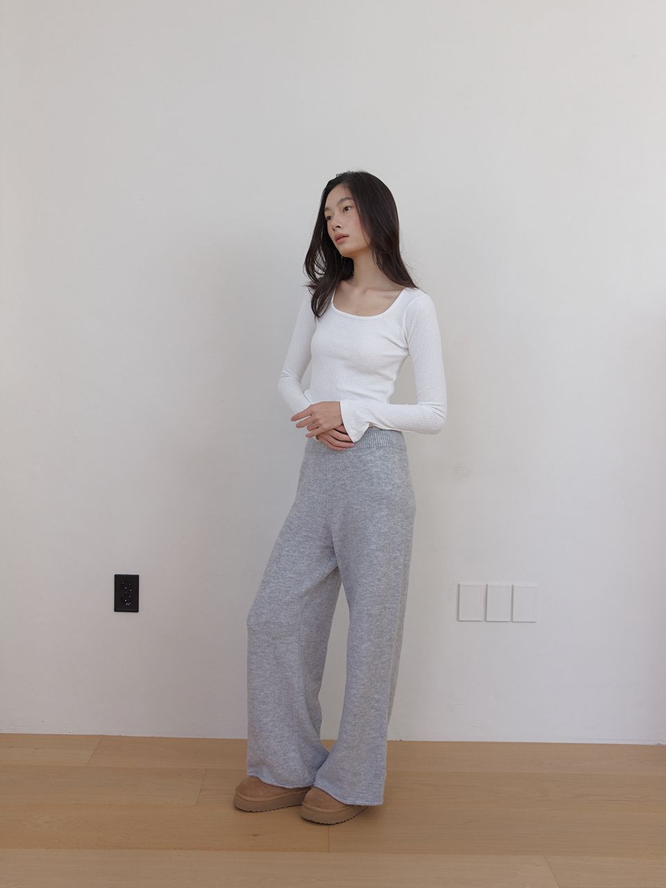 AS スクエアネックTシャツ [ホワイト] | ASURA | HANA(ハナ) #3