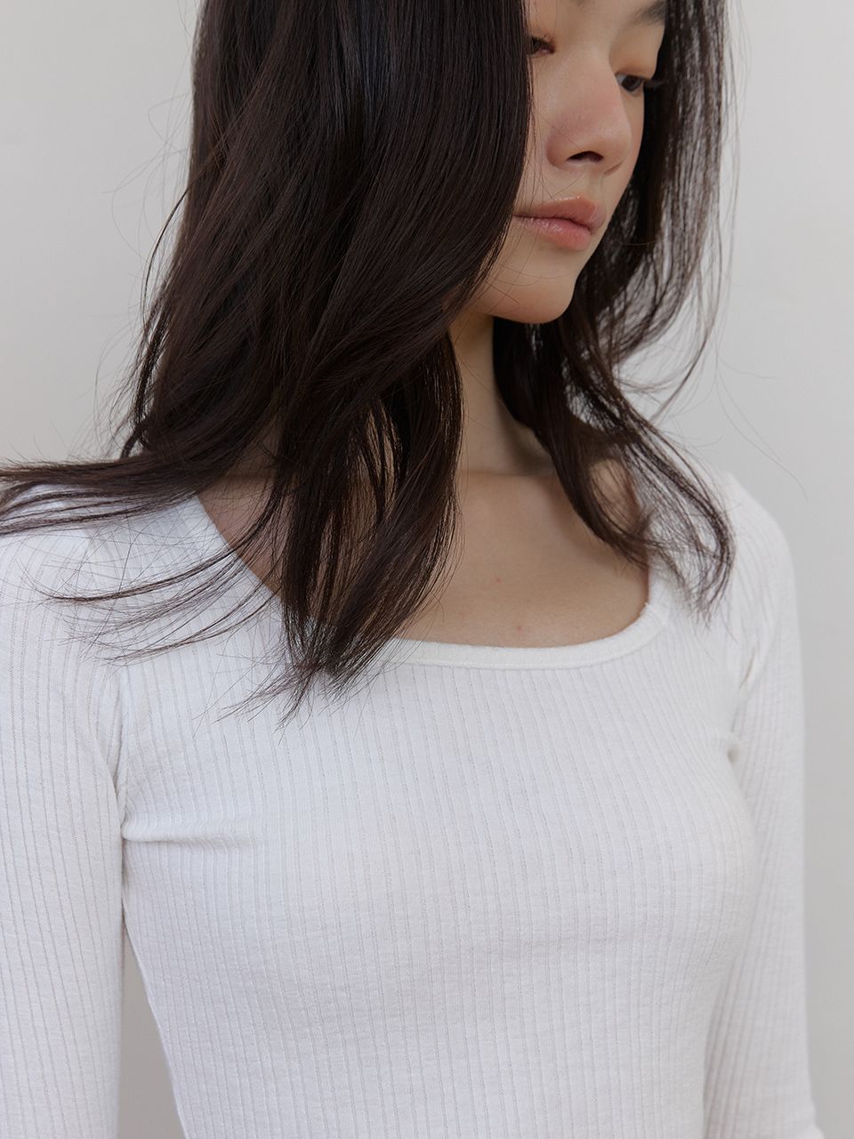 AS スクエアネックTシャツ [ホワイト] | ASURA | HANA(ハナ) #8