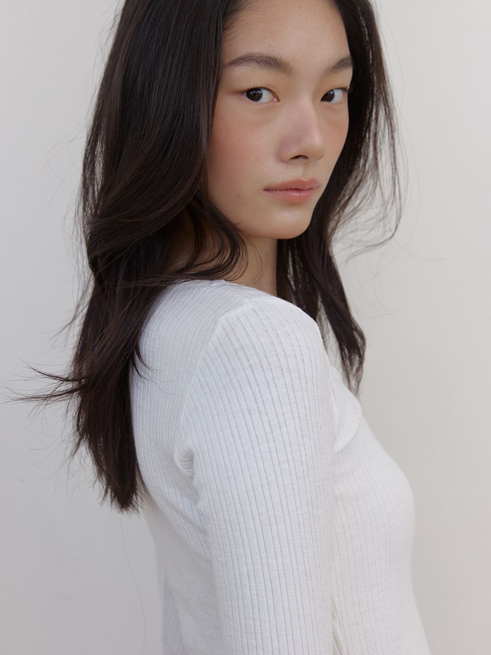 AS スクエアネックTシャツ [ホワイト] | ASURA | HANA(ハナ) #11