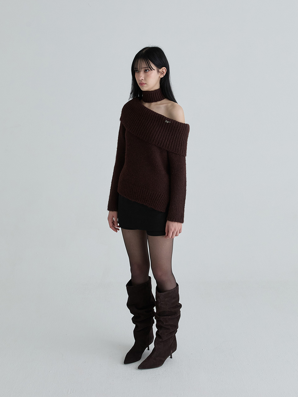 マフラーシンボルニットセット（ブラウン） | Not your rose | HANA(ハナ) #8