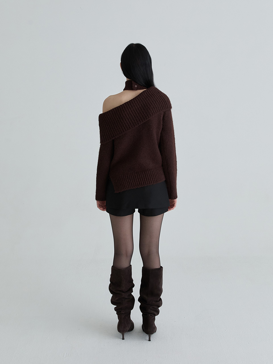 マフラーシンボルニットセット（ブラウン） | Not your rose | HANA(ハナ) #9