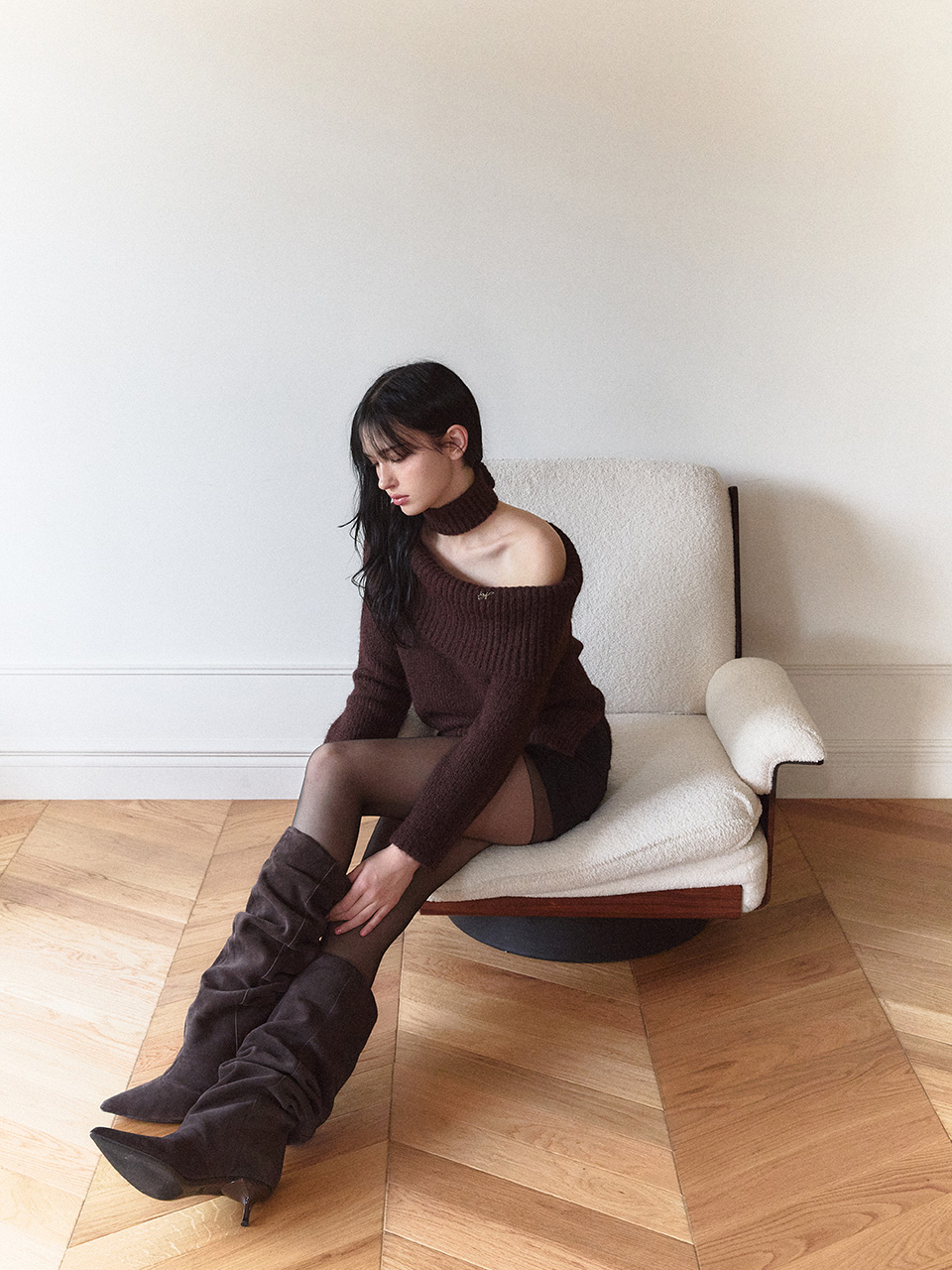 マフラーシンボルニットセット（ブラウン） | Not your rose | HANA(ハナ) #2