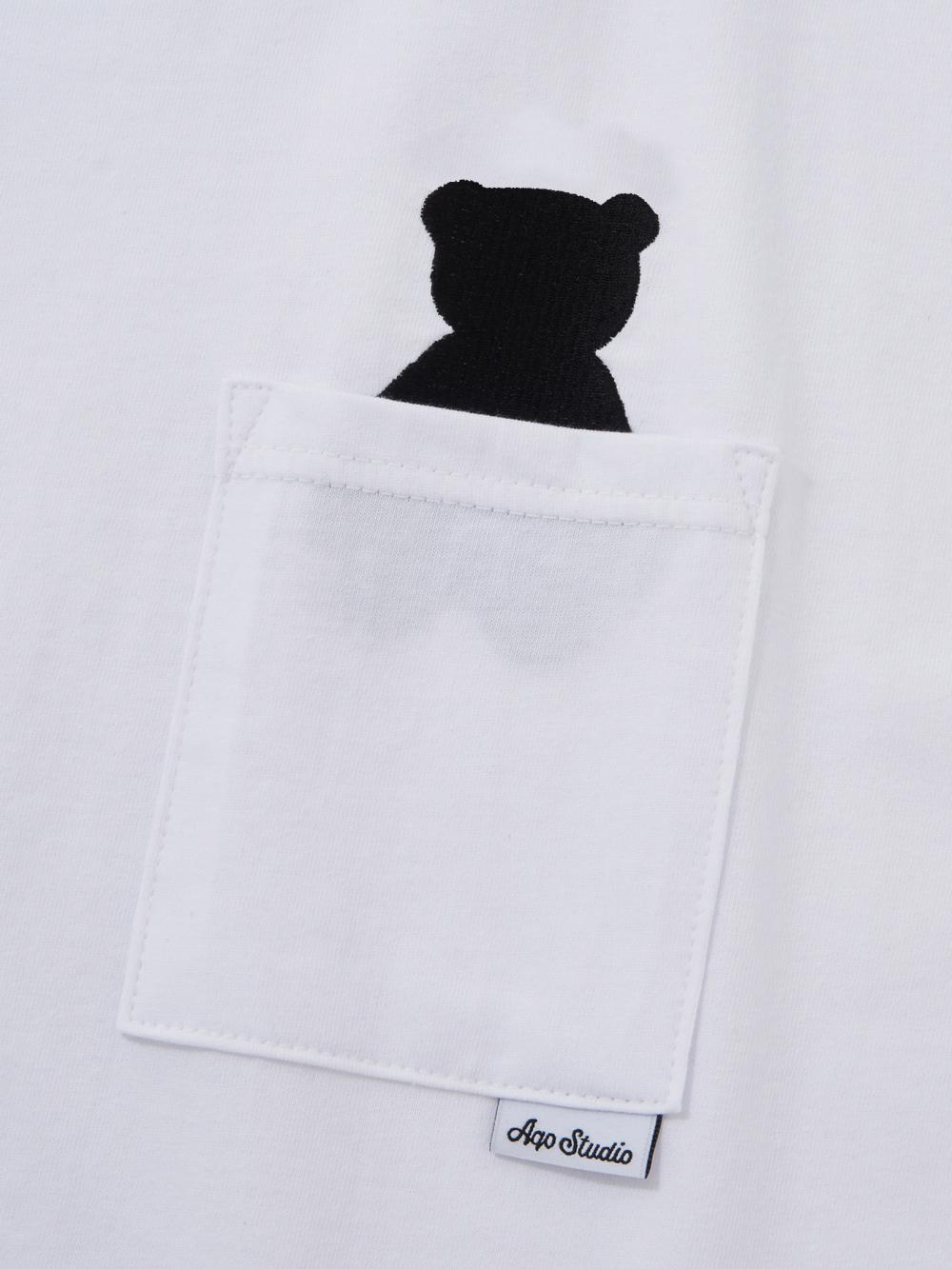 ベアポケットTシャツ ホワイト | AQO studio space | HANA(ハナ) #8