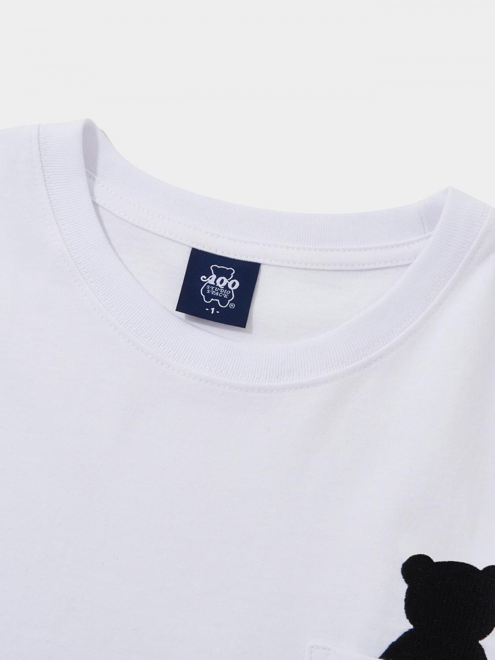 ベアポケットTシャツ ホワイト | AQO studio space | HANA(ハナ) #7