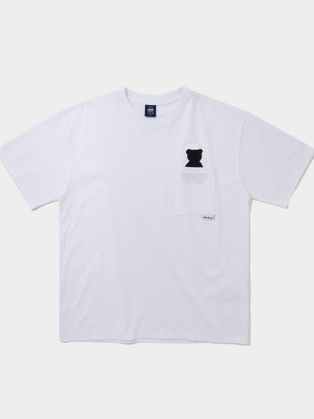ベアポケットTシャツ ホワイト | AQO studio space | HANA(ハナ) #5