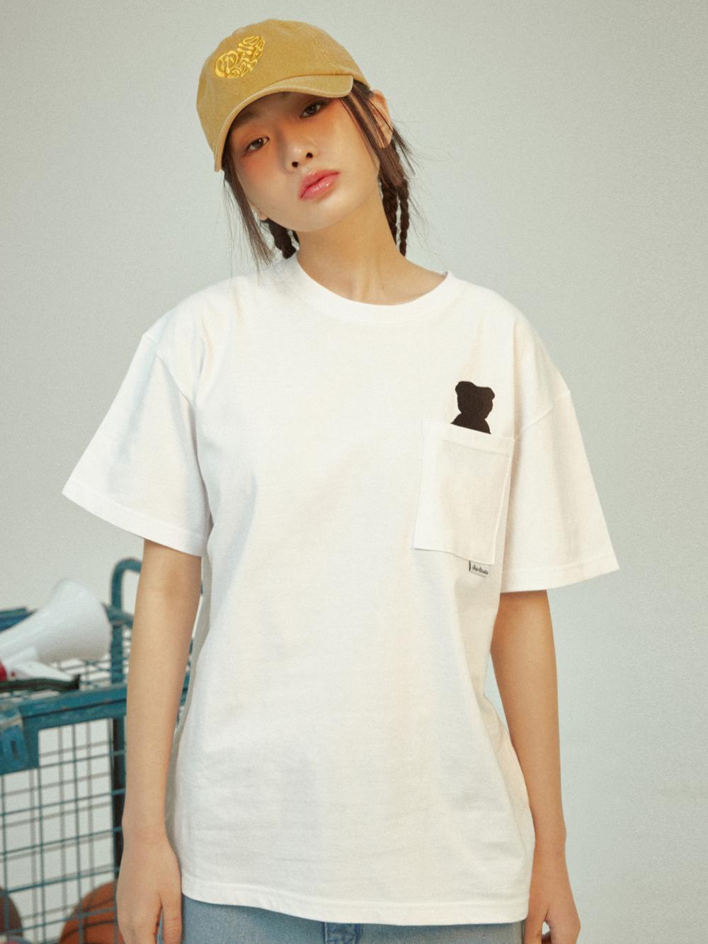 ベアポケットTシャツ ホワイト | AQO studio space | HANA(ハナ) #2