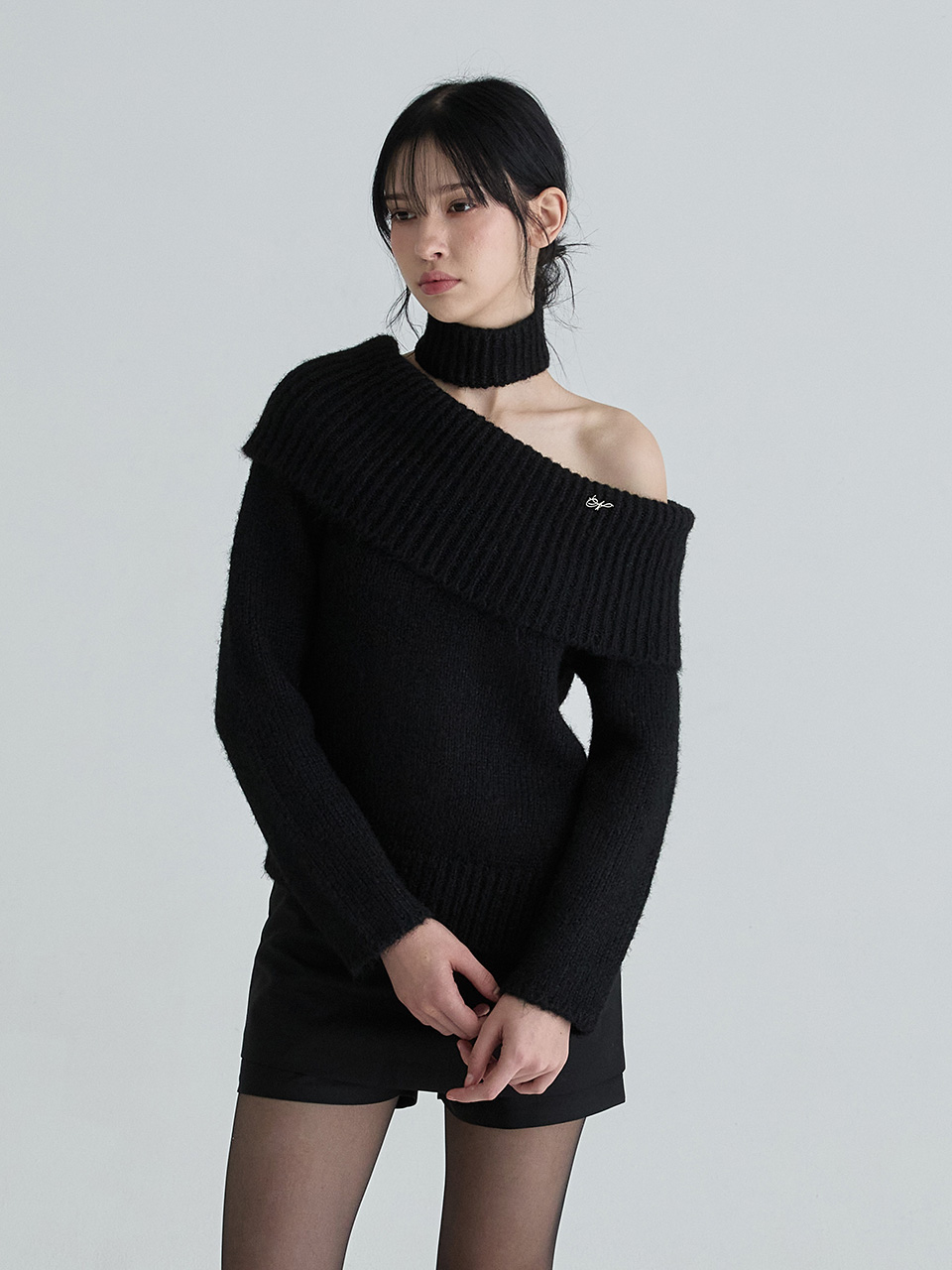 マフラーシンボルニットセット(ブラック) | Not your rose | HANA(ハナ) #6