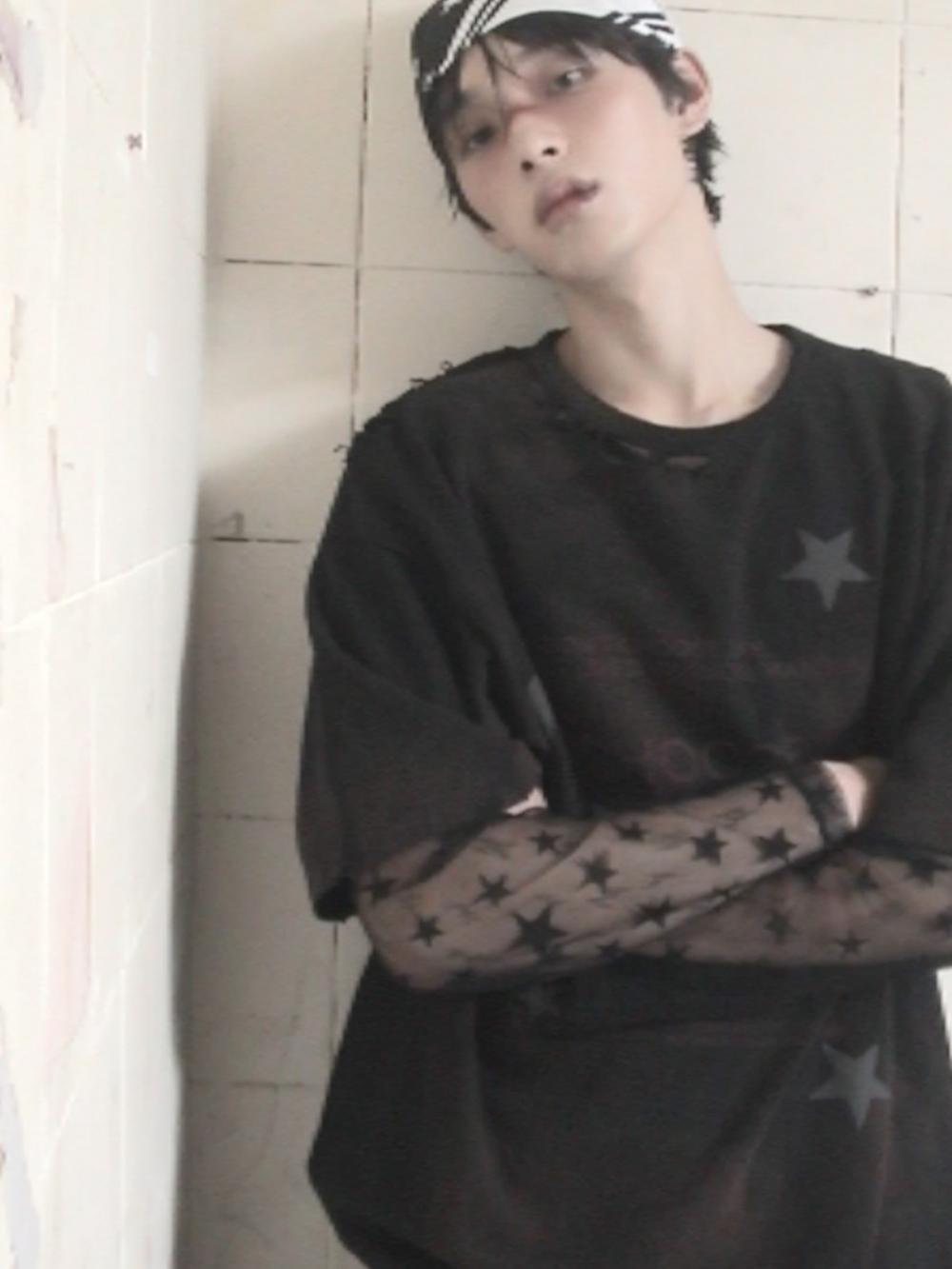 シースルースター ロングスリーブ_[ブラック] | LECYTO | HANA(ハナ) #10