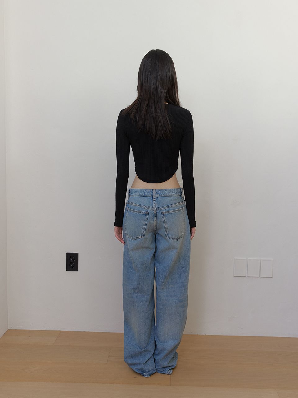 AS スクエアネックTシャツ (ブラック) | ASURA | HANA(ハナ) #13