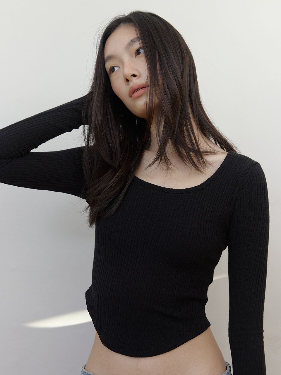 AS スクエアネックTシャツ (ブラック) | ASURA | HANA(ハナ) #4