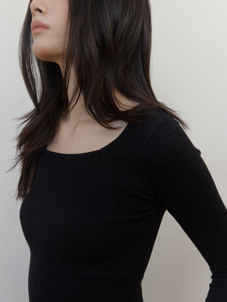 AS スクエアネックTシャツ (ブラック) | ASURA | HANA(ハナ) #10