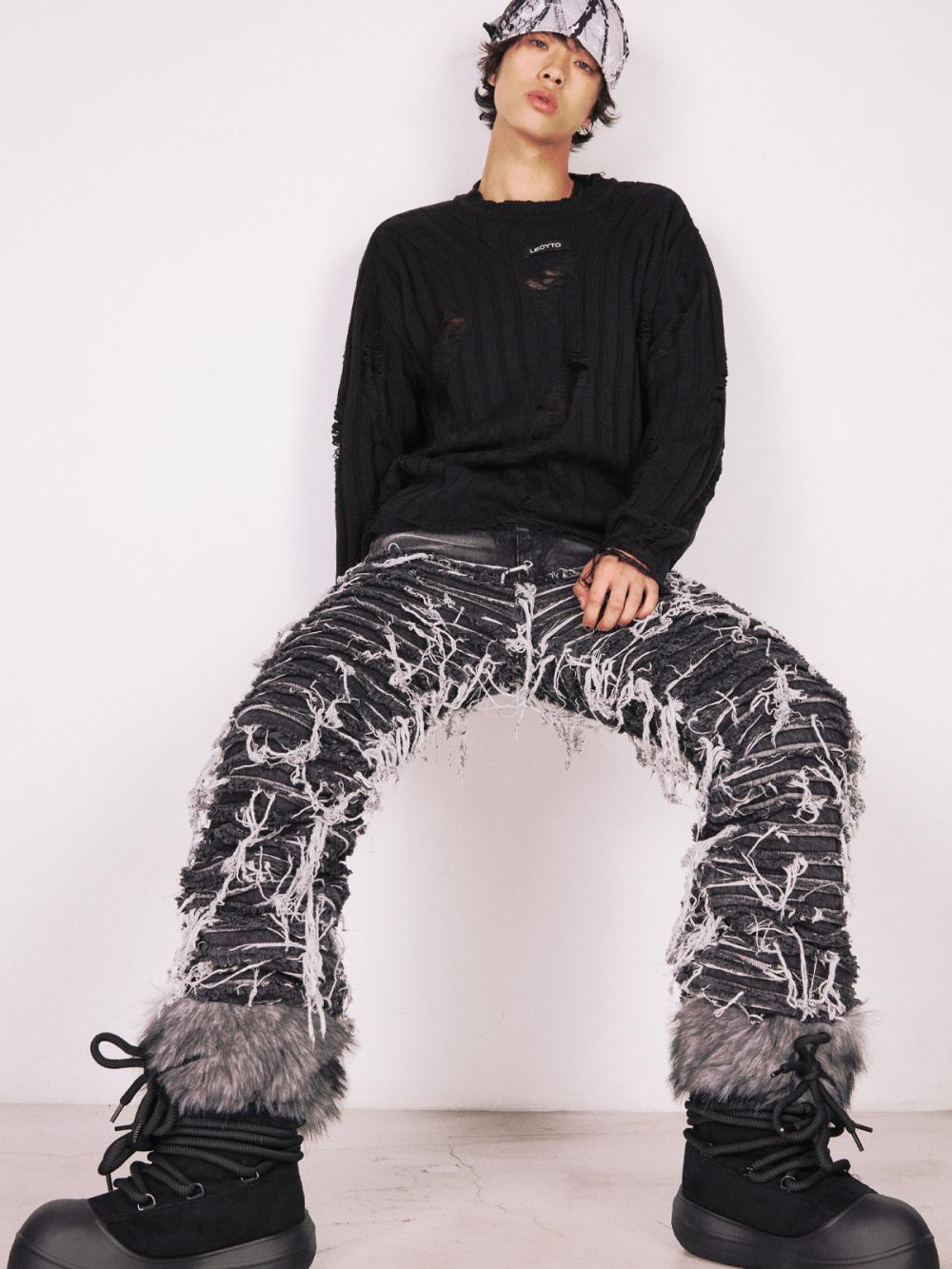 アナーキー クルーネック ニット_[ブラック] | LECYTO | HANA(ハナ) #8