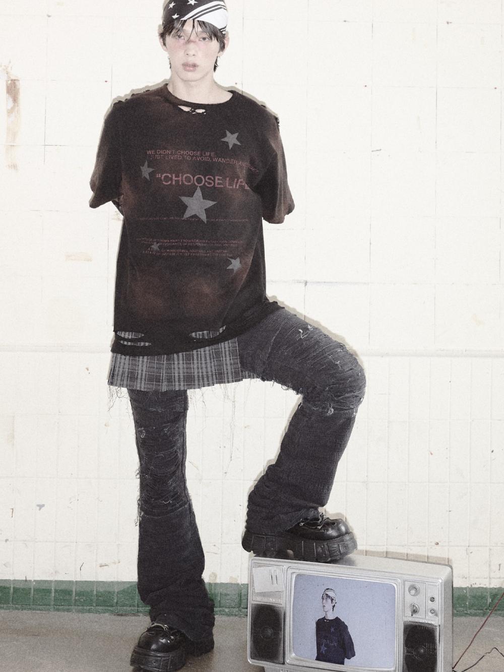 Choose Life オーバーサイズ ヴィンテージTシャツ_[ブラック] | LECYTO | HANA(ハナ) #4