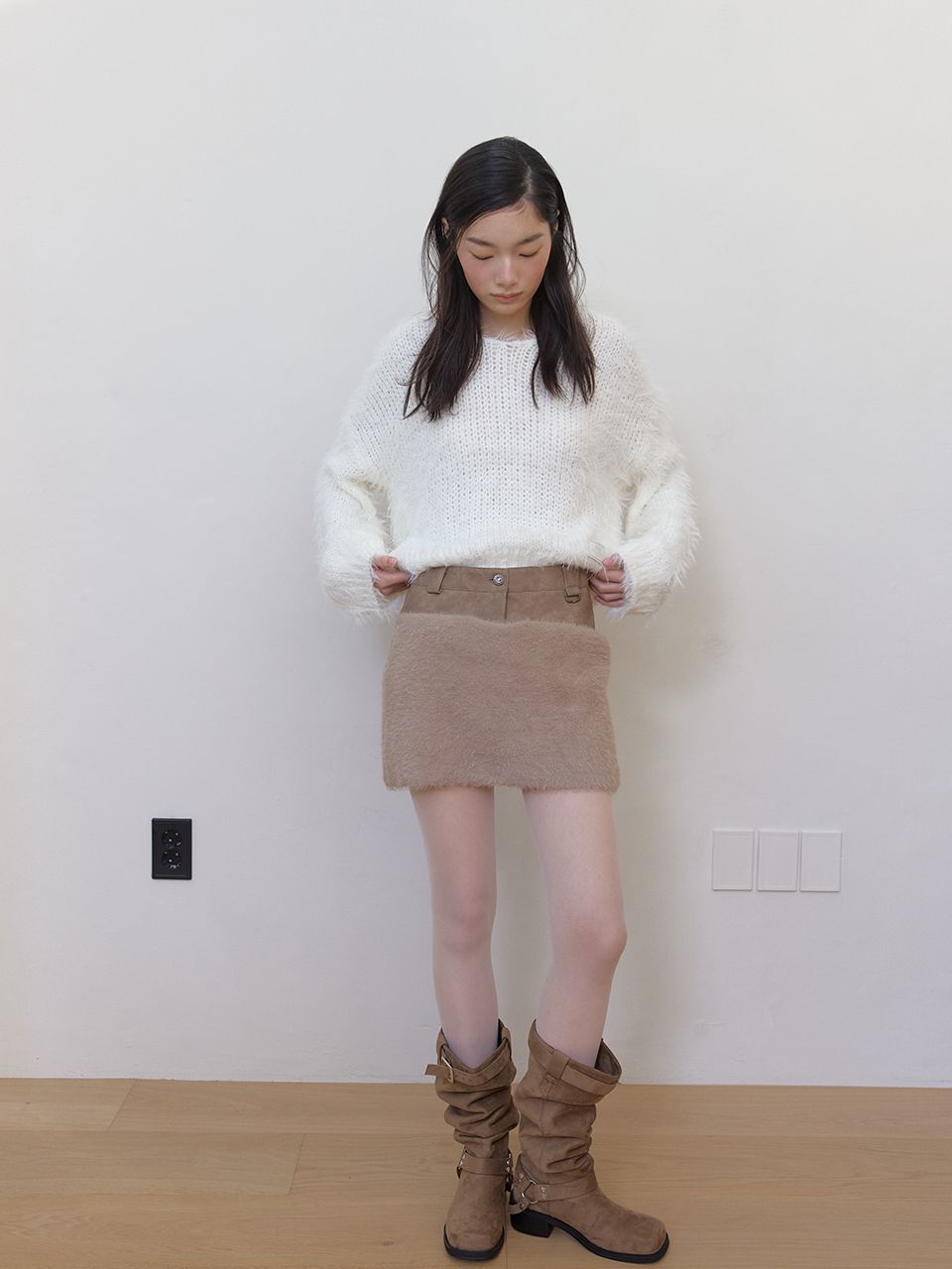 ファジーVニット (アイボリー) | ASURA | HANA(ハナ) #3