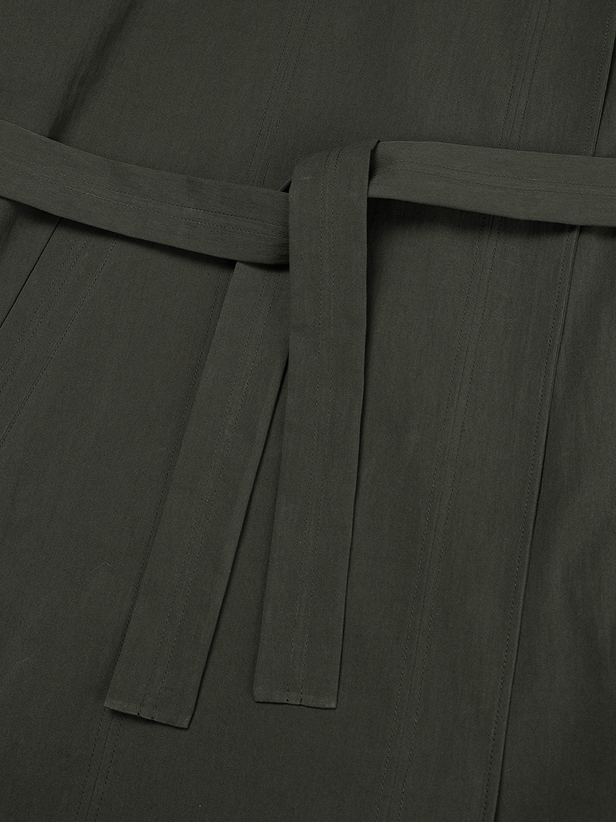 BIG COLLAR STRAP COAT_BLACK | ETHOS | HANA(ハナ) #11