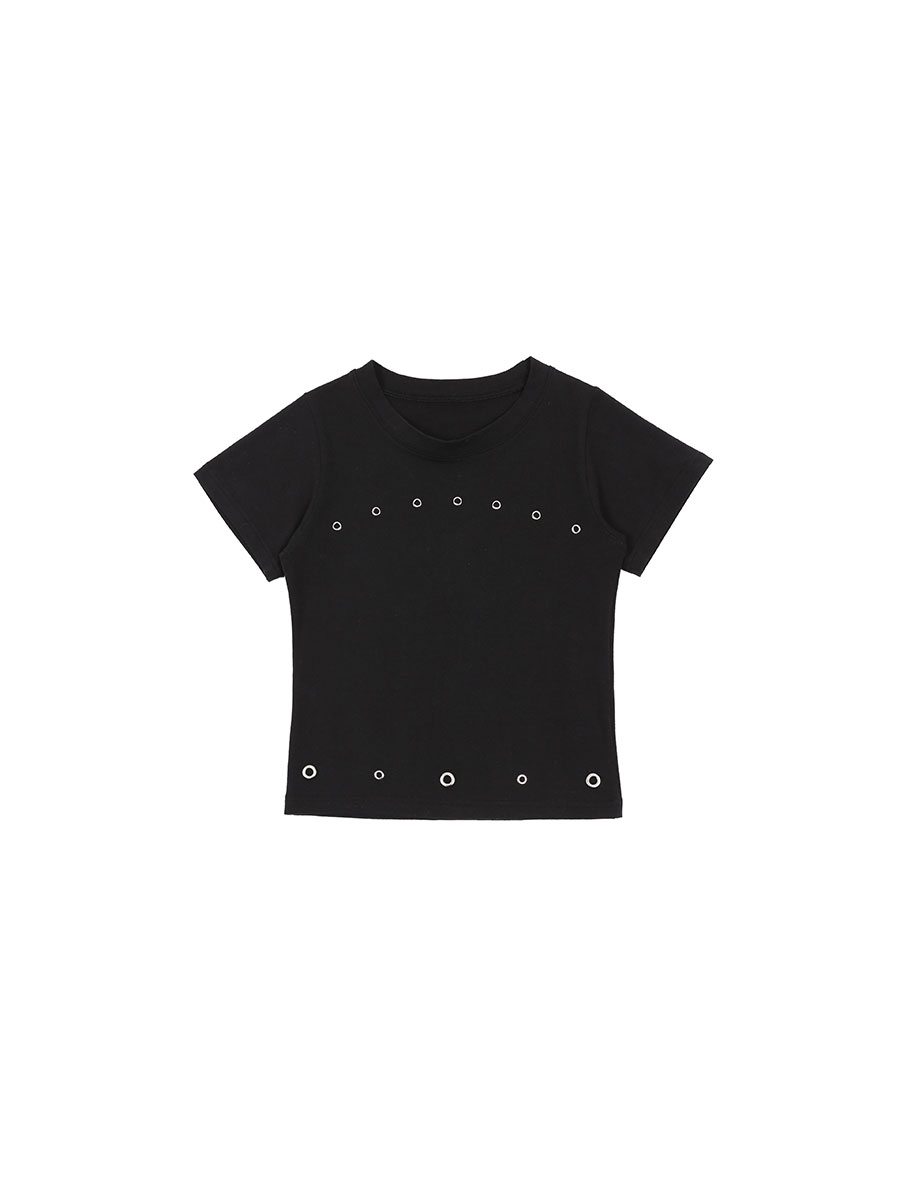 カーブアイレットTシャツ (ブラック) | ASURA | HANA(ハナ) #8