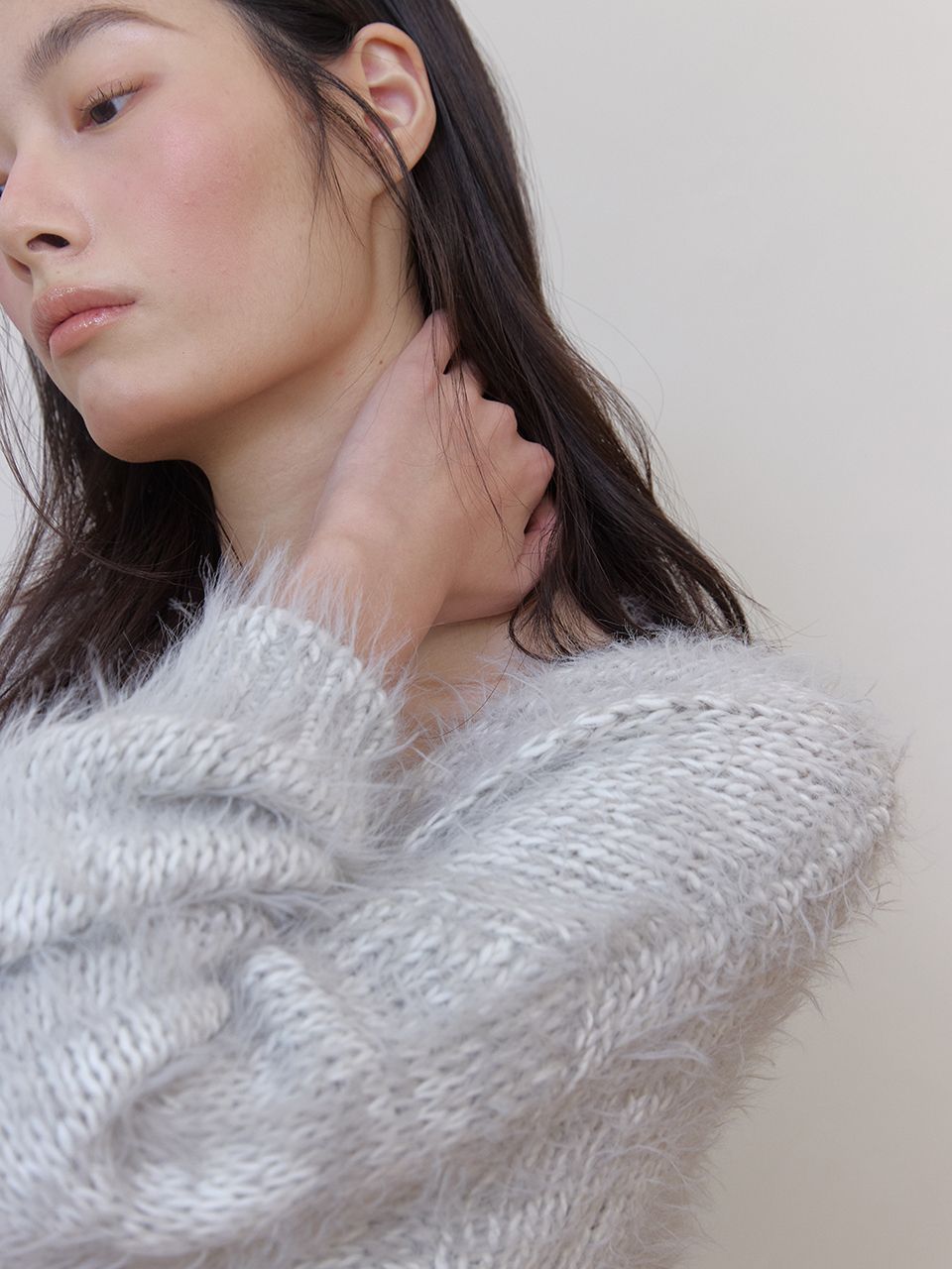 ファジーVニット (メランジグレー) | ASURA | HANA(ハナ) #6