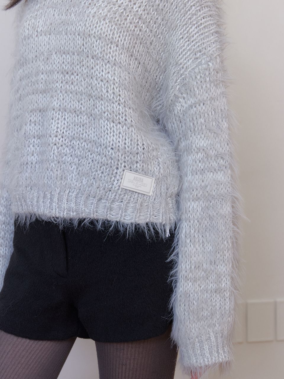 ファジーVニット (メランジグレー) | ASURA | HANA(ハナ) #9