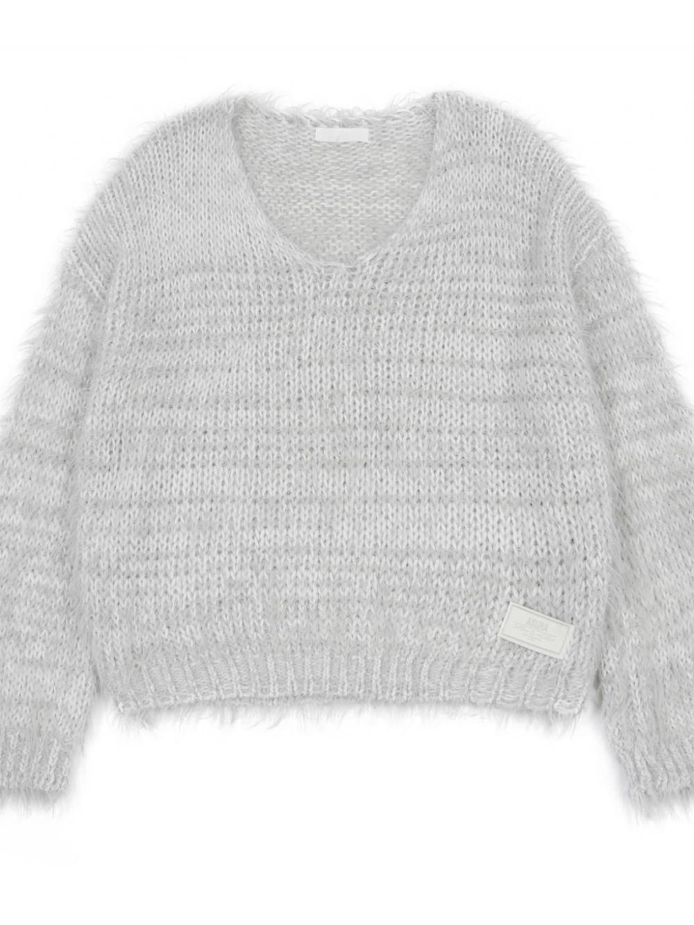 ファジーVニット (メランジグレー) | ASURA | HANA(ハナ) #13