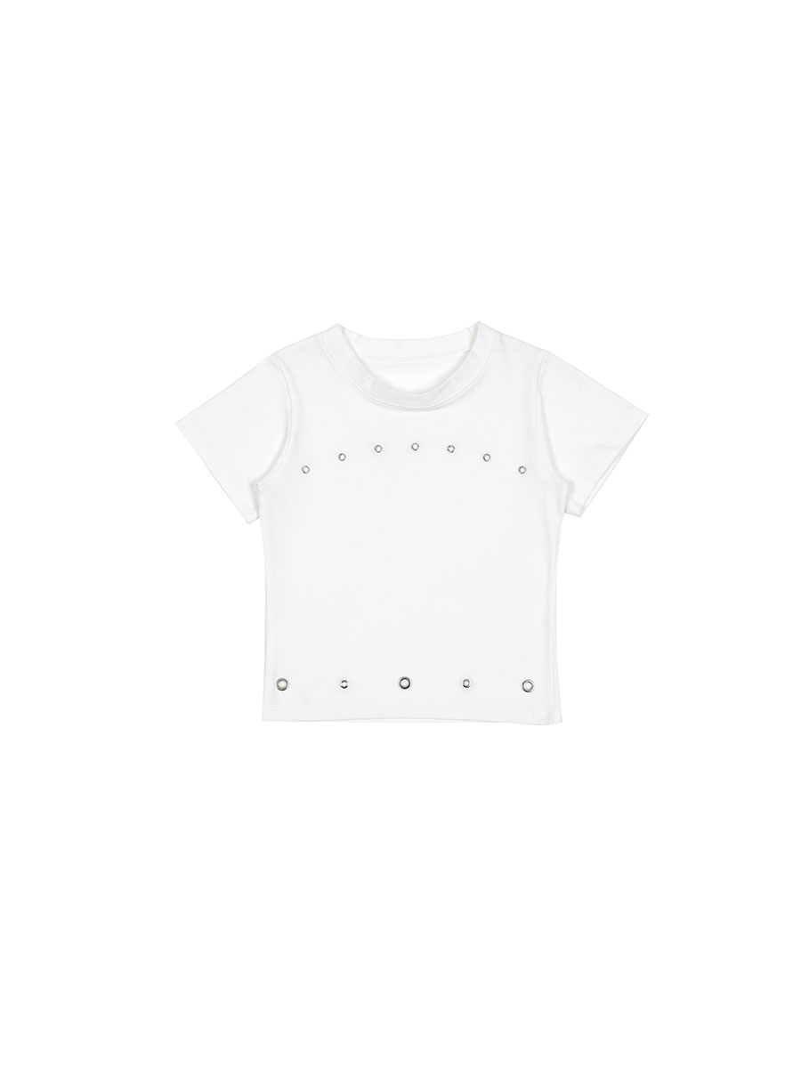 カーブアイレットTシャツ (アイボリー) | ASURA | HANA(ハナ) #9