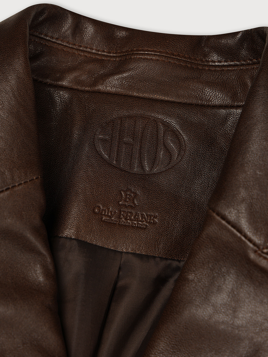 BROWN LEATHER HALF JACKET | ETHOS | HANA(ハナ) #6