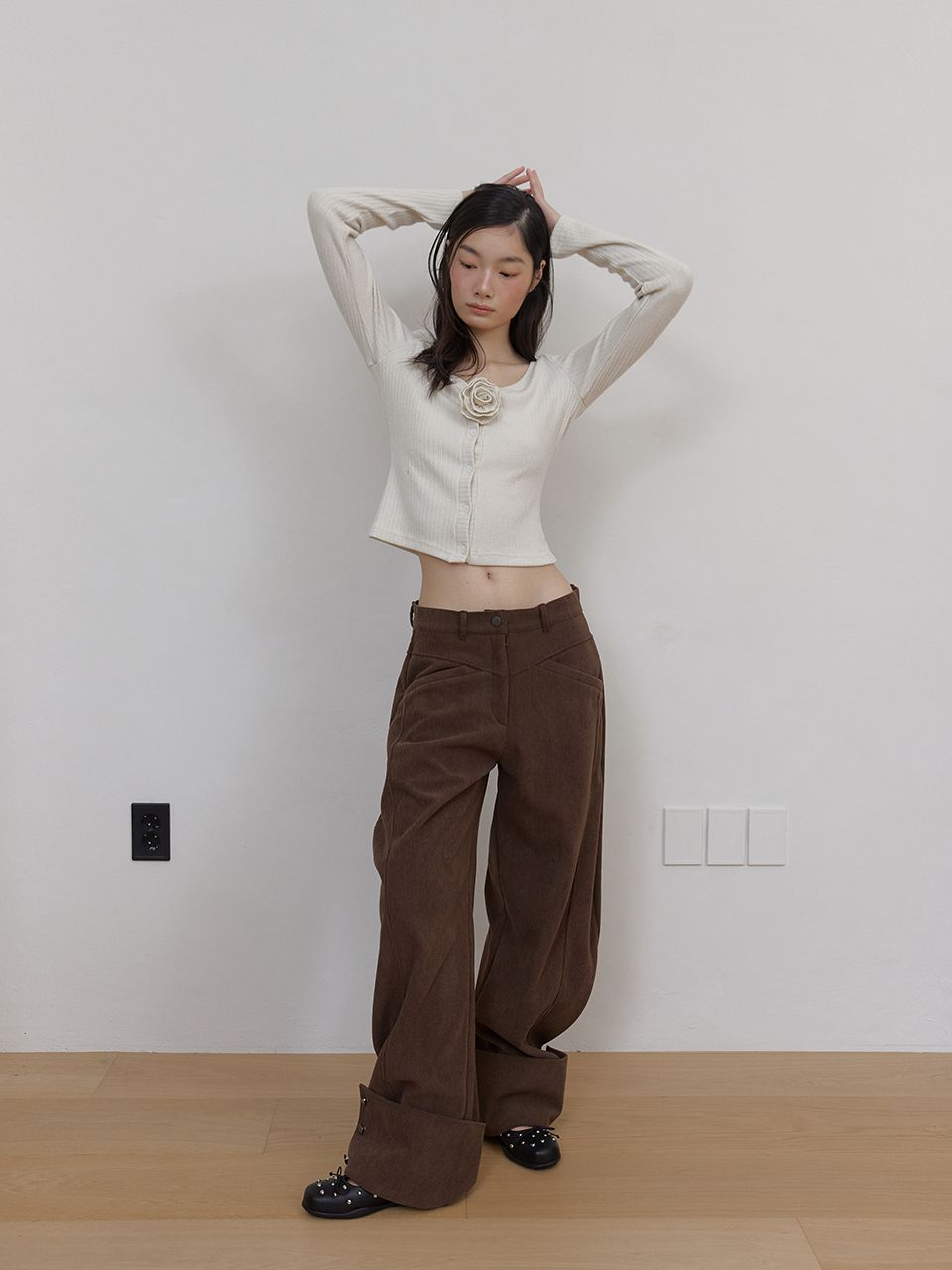 フラワースパンコールカーディガン (クリーム) | ASURA | HANA(ハナ) #3