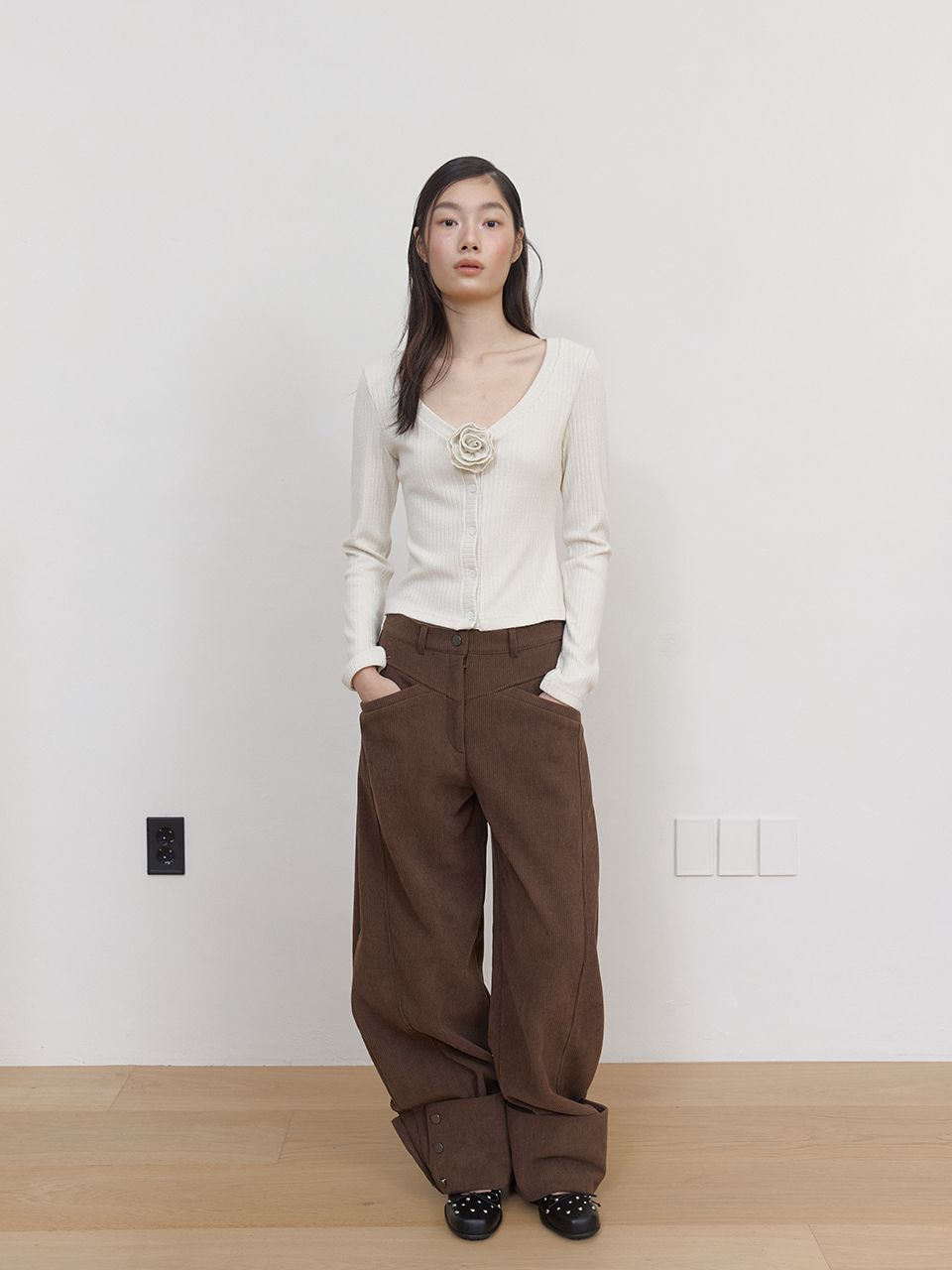 フラワースパンコールカーディガン (クリーム) | ASURA | HANA(ハナ) #11