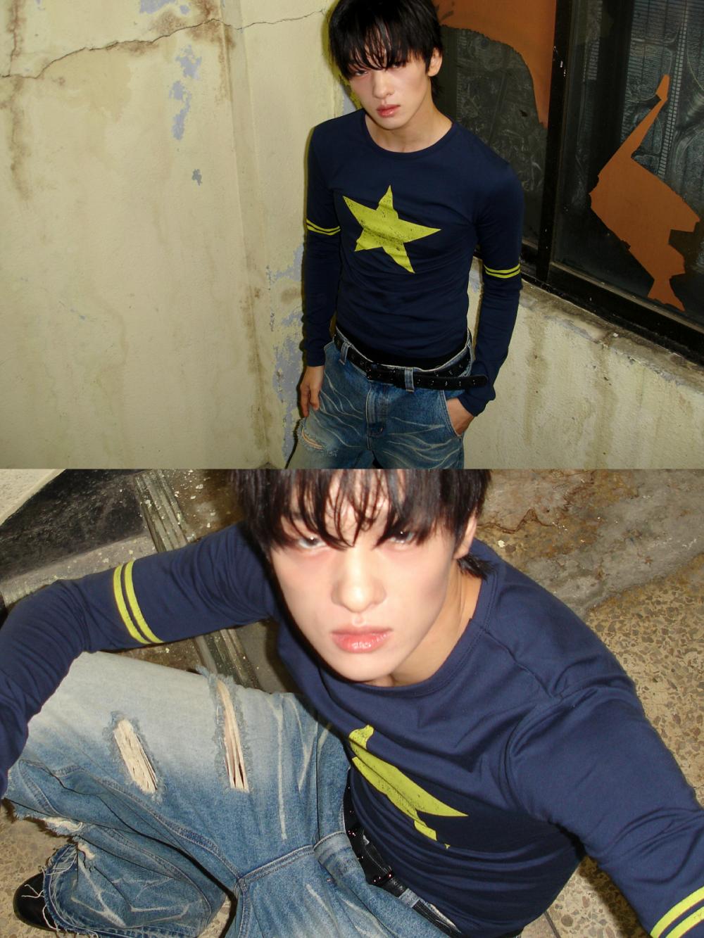 レトロ スターラインTシャツ_[ネイビー] | LECYTO | HANA(ハナ) #9