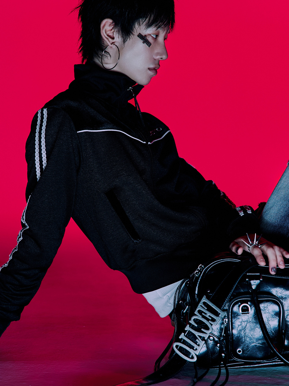 パイピングライン トラック ジップアップ ジャケット_[ブラック] | LECYTO | HANA(ハナ) #8