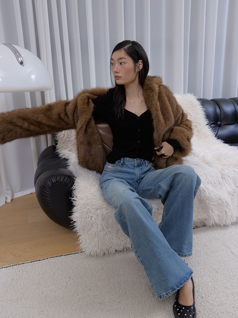 フラワースパンコールカーディガン (ブラック) | ASURA | HANA(ハナ) #13