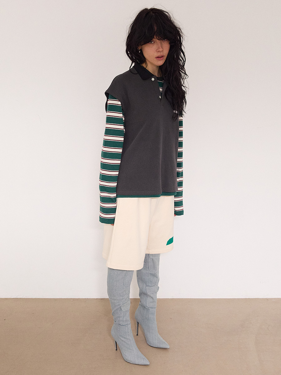 NEWシンボルロゴハーフスウェットパンツ_クリーム | XOXOGOODBOY | HANA(ハナ) #24