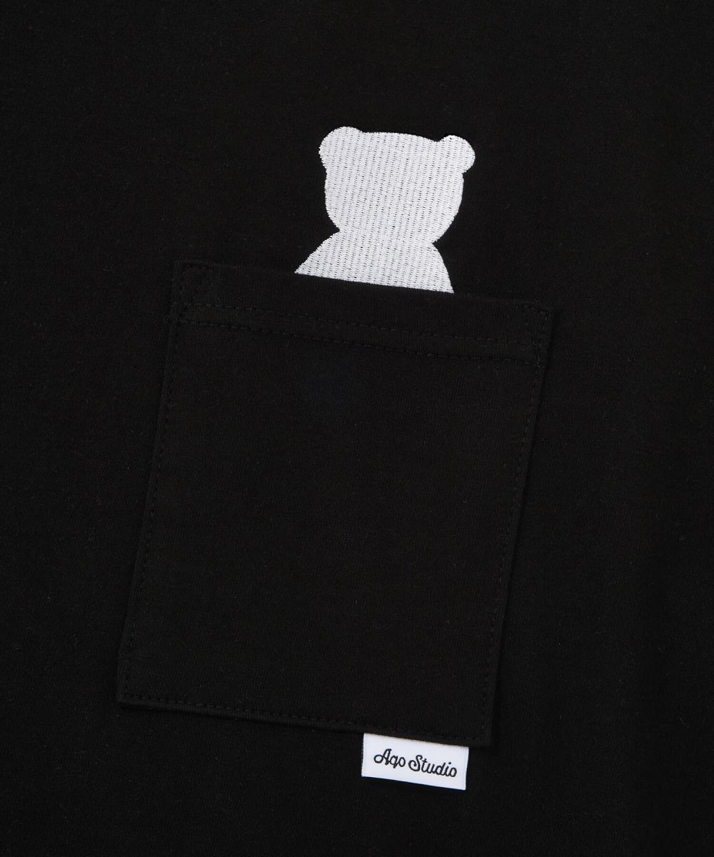 ベアポケットTシャツ ブラック | AQO studio space | HANA(ハナ) #8