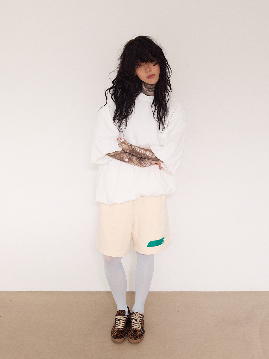 NEWシンボルロゴハーフスウェットパンツ_クリーム | XOXOGOODBOY | HANA(ハナ) #12