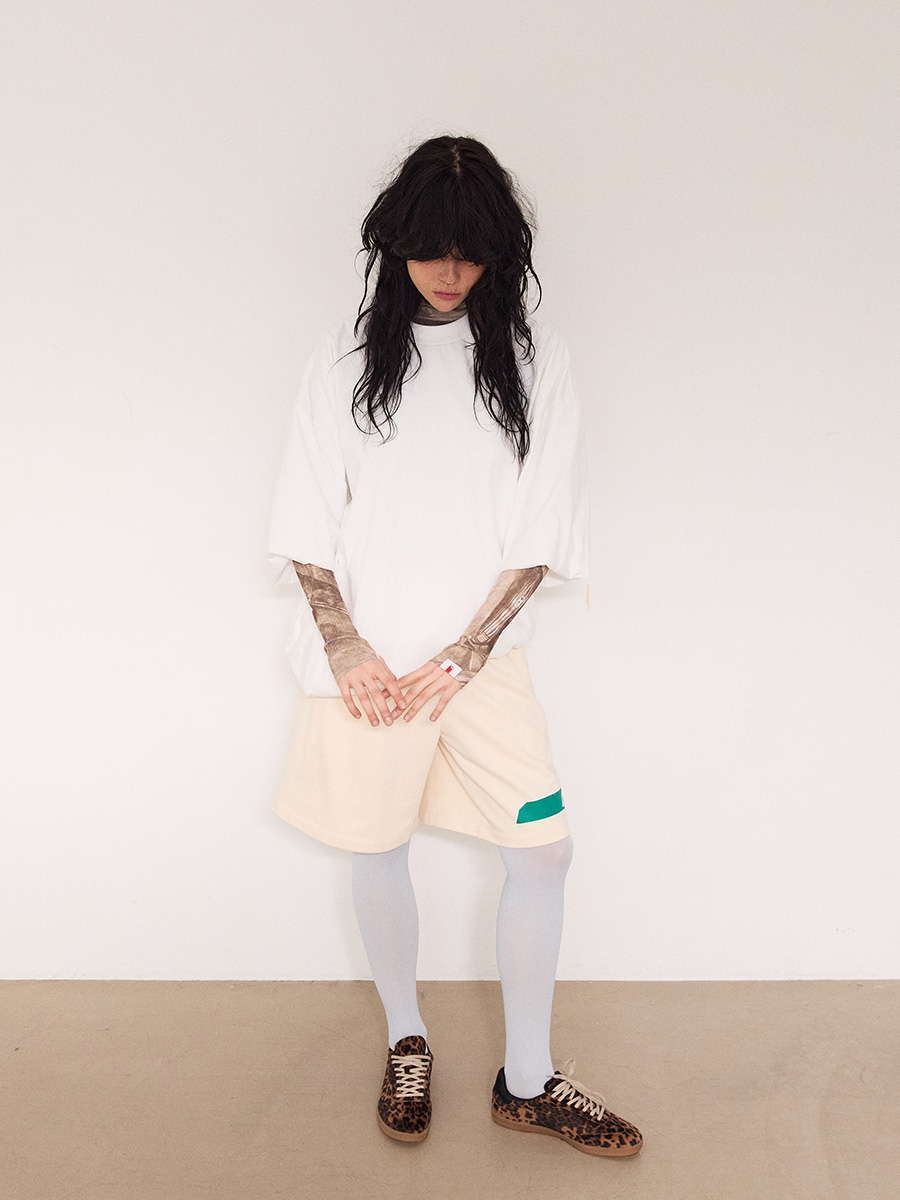 NEWシンボルロゴハーフスウェットパンツ_クリーム | XOXOGOODBOY | HANA(ハナ) #9
