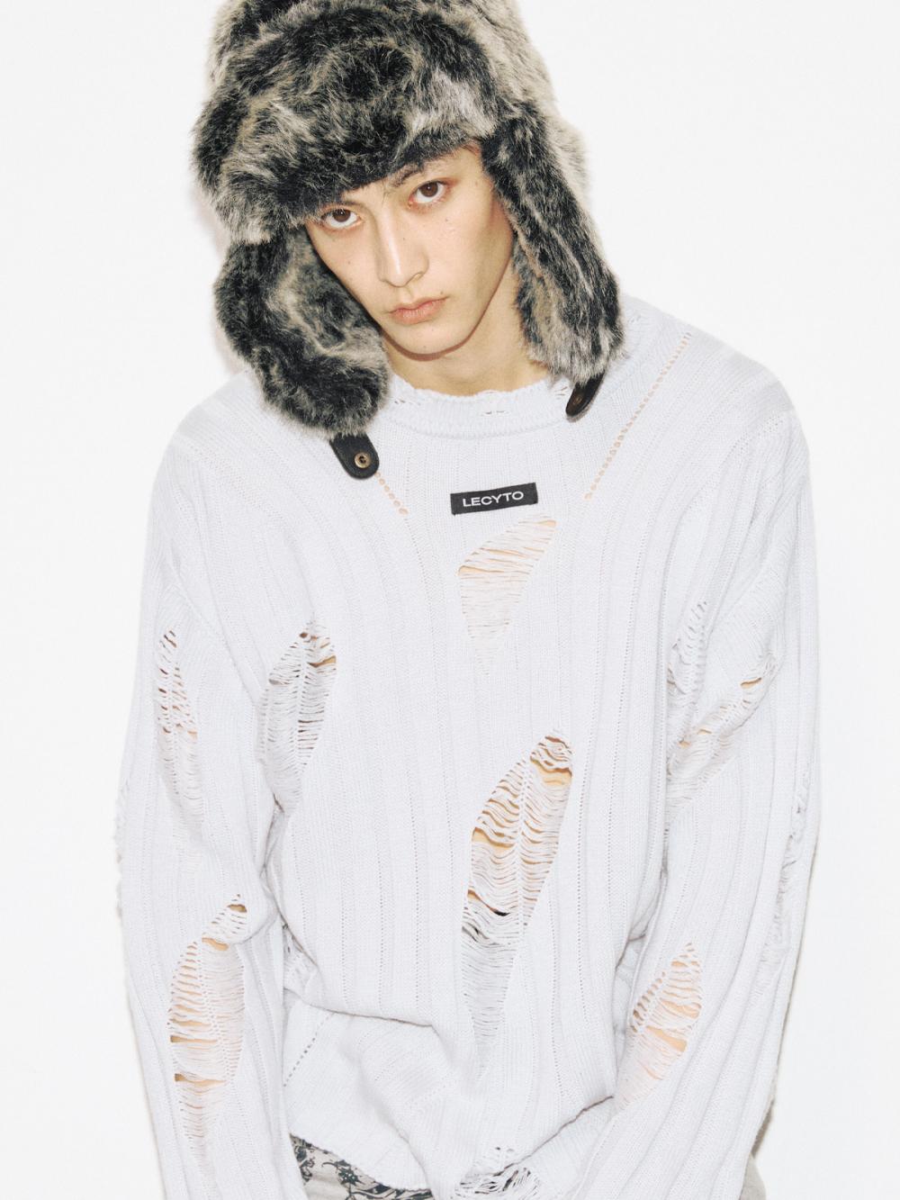 アナーキー クルーネック ニット_[L.グレー] | LECYTO | HANA(ハナ) #4