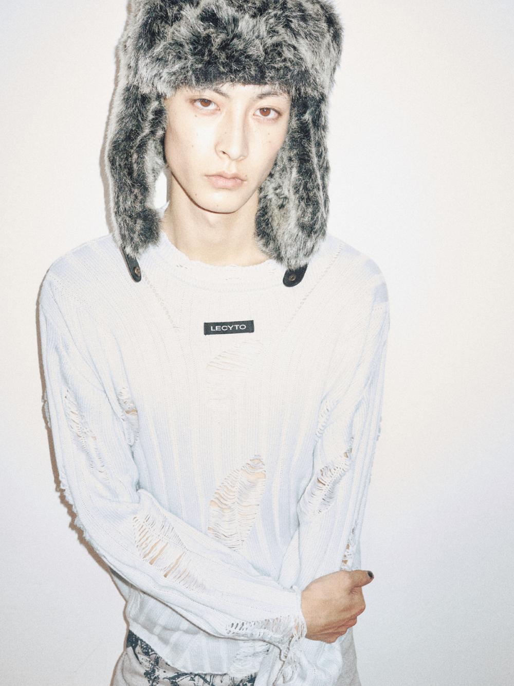 アナーキー クルーネック ニット_[L.グレー] | LECYTO | HANA(ハナ) #13